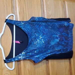 Blue and Purple sequin shirt